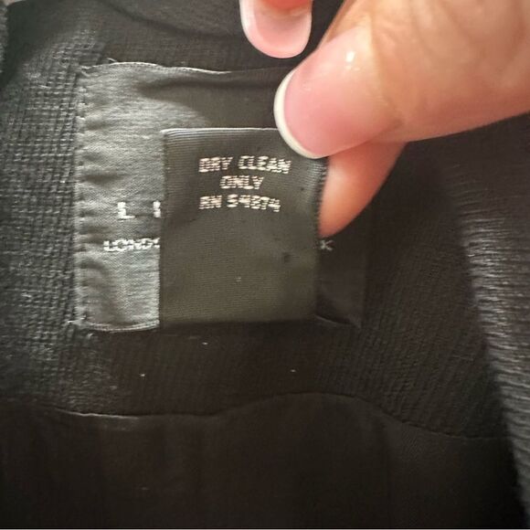 Limited Linen Blend Double Breasted Blazer Pants Suit Set Black Size 10/12 - Picture 12 of 15